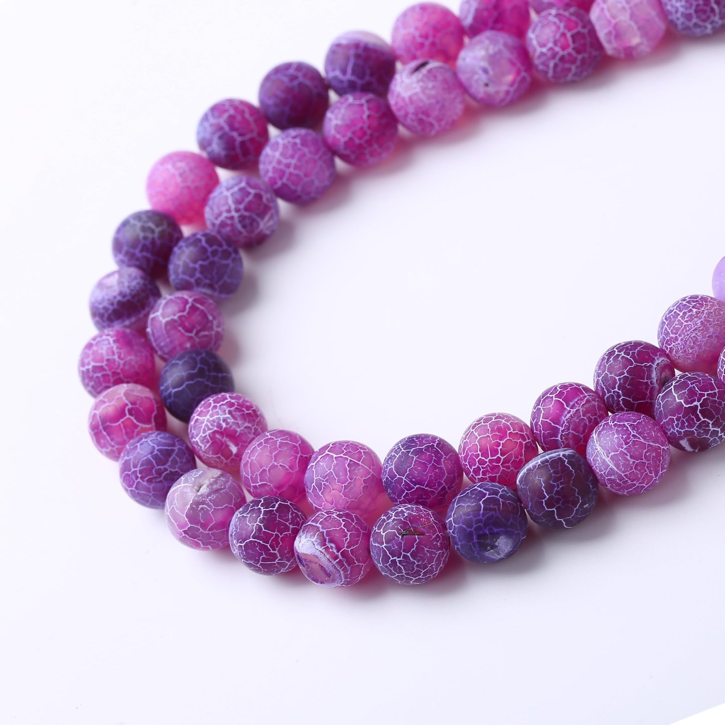 Mixed Color Weathered Agate Stone Beads Gemstone Round Crystal Energy Stone Beads for Jewelry Making DIY Bracelet Necklace 1 Strand 15.5inch 35PCS 10MM