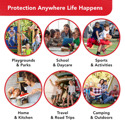 Swiss Safe First Aid Kit for Kids 246 Pieces - for Travel, Home & Car Emergency Kit, Baby & Toddler First Aid, Small Portable Kit with Mini Bag