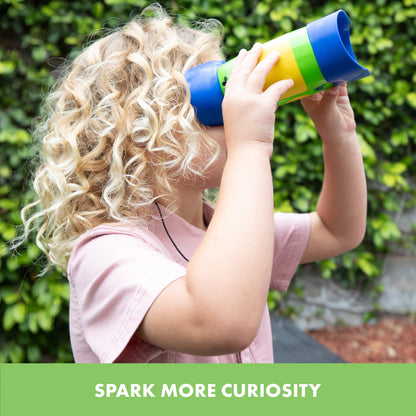 Educational Insights GeoSafari Kidnoculars - Toy Binoculars for Kids, Outdoor Toys for Kids Ages 4-8, Toddler Camping and Nature Toys, Lightweight Binoculars with Neck Strap, Bird Watching Gear