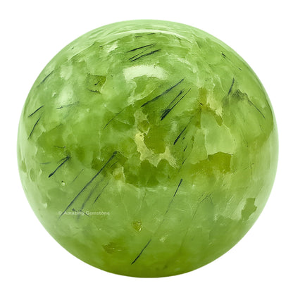 Amazing Gemstone Prehnite Crystal Ball with Stand - 2 Inches Crystal Sphere Meditation Balls for Witchcraft and Decorative Balls