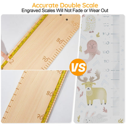 Growth Chart for Wall Wooden Height Chart for Kids Unicorn Castle Height Measurement for Wall Kids Height Wall Chart Kids Room Nursery Wall Decor