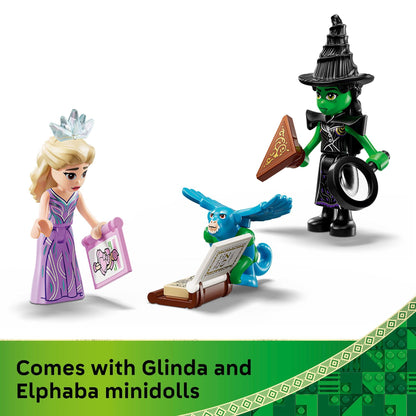 LEGO Wicked Emerald City & Kiamo Ko Castle Building Toy - Elphaba & Glinda Toy Figures, 2 Buildable Playsets, & Flying Monkey Minifigure for Kids, Ages 9+ - Wicked Merch Gift for Girls & Boys - 75689
