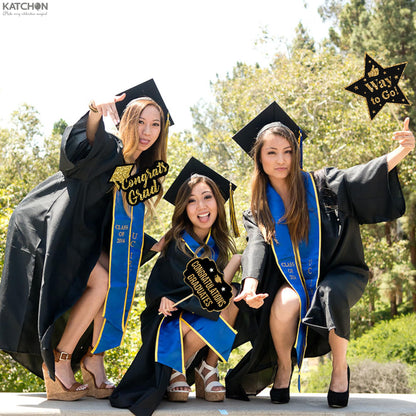KatchOn, Graduation Photo Booth Props 2026 - Pack of 21 | 2026 Photo Props for Black and Gold 2026 Graduation Decorations, Graduation Party Decorations, Graduation Photo Booth Props, Grad Party Decor