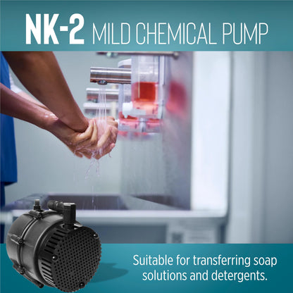 Little Giant NK-2 "NO-KORODE" Series, 115 Volt, 1/40 HP, 325 GPH Mild Acid, Alkalis and Hard Water Manual Submersible Pump with 18-Ft. Cord, Black, 527176