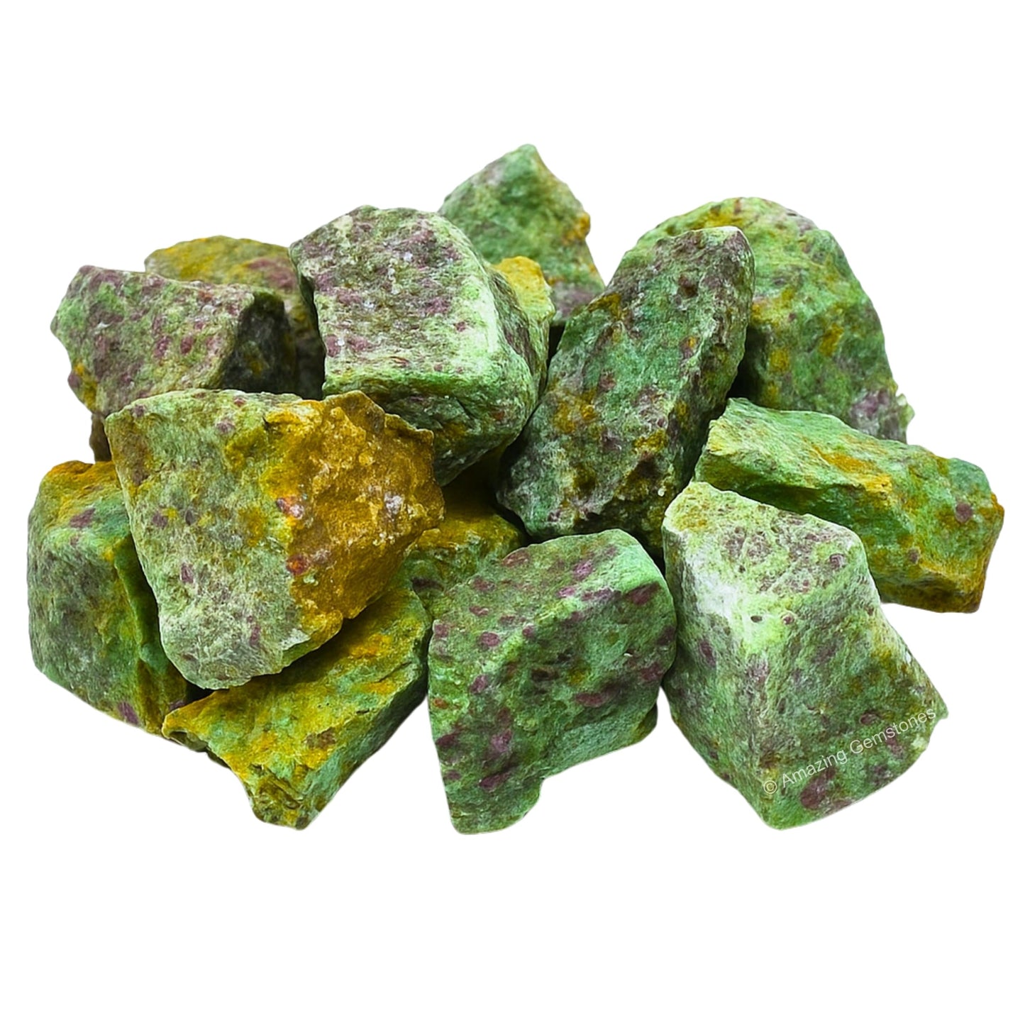 Amazing Gemstone Ruby Fuchsite Raw Crystals and Healing Stones, Natural Rocks For Tumbling - DIY Raw Stones And Crystals (1 Piece)