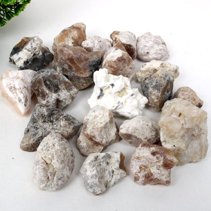 REAL-GEMS Natural Raw Healing Crystals Rough Stones for Tumbling, Cabbing, Polishing, Wire Wrapping, Wicca & Reiki Crystal Healing, Mix Gemstones,7 Chakra (Yellow Opal)