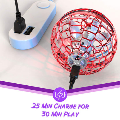 ATHLERIA Pro Hand Operated Drone with Magic Controller for Kids Adults - Hand Controlled Helicopter Flying Ball with 360° Rotating and RGB Lights - Mini Drone Interactive Toys Indoor Outdoor