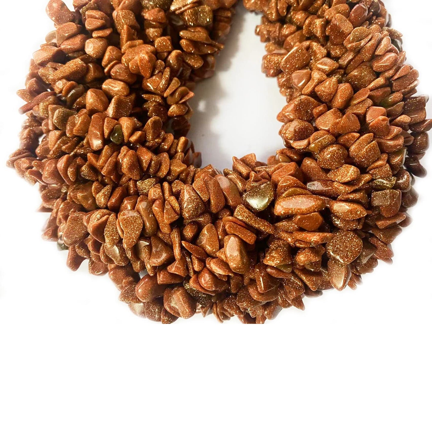 PLTbeads 7-8mm Natural Gold Sandstone Gemstone Chips Beads Healing Crystals Waist Bracelets Necklace Kit Irregular Stone DIY Crafts Design Jewelry Making