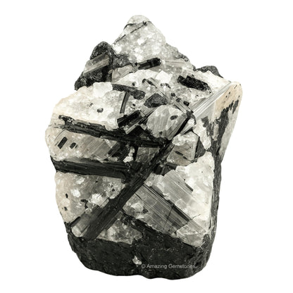 Amazing Gemstone Black Rutilated Quartz Raw Crystals and Healing Stones, Natural Rocks for Tumbling and DIY (1 Piece)
