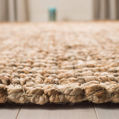 SAFAVIEH Area Rug 2x3 - Natural Fiber Collection - Natural Brown, Handmade Jute, Farmhouse Style, Chunky Textured Thick Pile (NF447A)