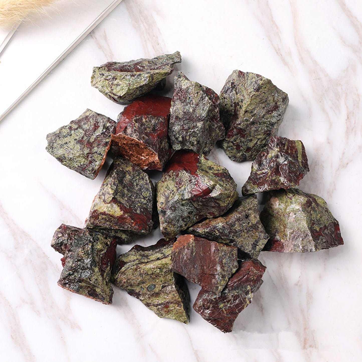 Dragon Blood Raw Crystals Healing Crystals Natural Rough Stones 1.2-2" for Tumbling, Fountain Rocks, Yoga, Meditation, Polishin, Gift 16