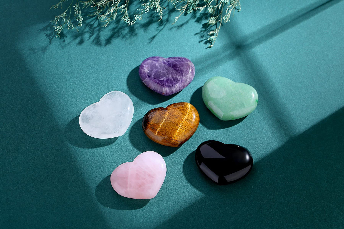 1.8" Large Heart Stone Green Aventurine Healing Crystals Stones Pocket Meditation Palm Worry Gemstone Home Bedroom Office 2023 Minimalism Room Decor Mother's Day Gift