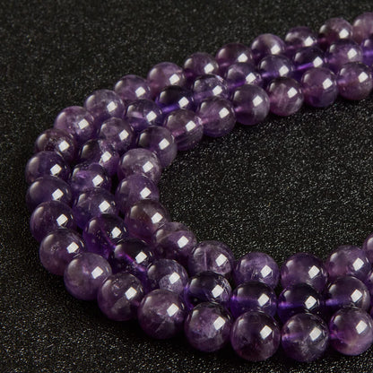 100pcs 8mm Amethyst Beads Natural Gemstone Beads Round Loose Beads for Jewelry Making