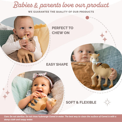 Sophie la girafe Al'Thir The Camel | Teether Friend to Sophie la girafe | Natural Rubber | Designed for Teething Babies | Awaken All 5 Senses | Easy to Clean