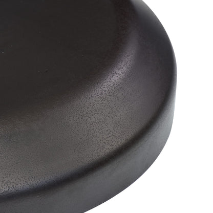California Umbrella 75 lbs. Round Concrete Weighted Powdercoated Steel Umbrella Base With Wheels, Bronze Frame
