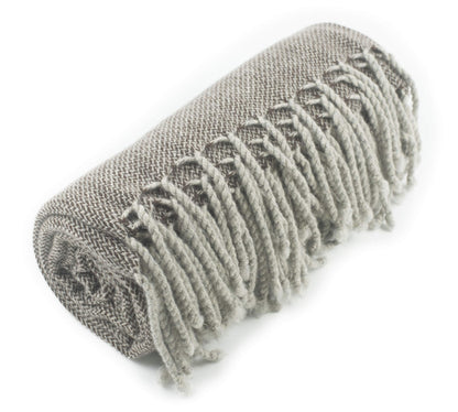 REALITY&FANTASY Wool Shawl Fringed Knee Throw Blanket for Couch Bed Outdoor Travel