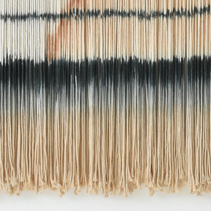 Jakalin Macrame Wall Hanging Large Sunset Dip Dye Boho Tapestry Handmade Woven Cotton Wall Art for Bedroom, Living Room, Above Bed Neutral Modern Minimalist Decor 57" Wx35 L