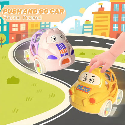 Toy Cars for 1 Year Old Boy and Girl, Extra Large Toddler Push and Go Rattle Car for Baby Boys 12-18 Months, First Birthday Gifts Christmas for Rattles Noisy Cars Trucks Active Toddler Boys Toys