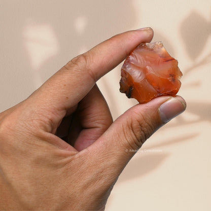 Amazing Gemstone Carnelian Raw Crystals and Healing Stones, Natural Rocks For Tumbling - DIY Raw Stones And Crystals (1 Piece)