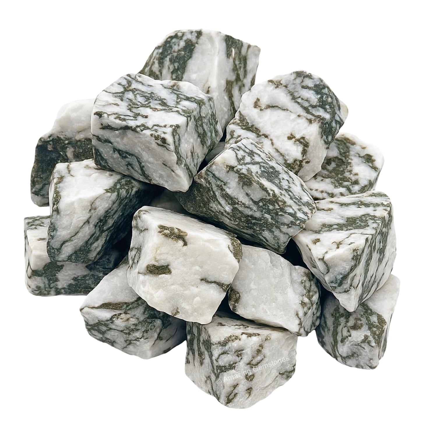 Amazing Gemstone Tree Agate Raw Crystals and Healing Stones, Natural Rocks for Tumbling and DIY Raw Stones and Crystals (1 Piece)