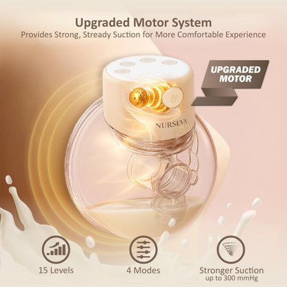 Nurseva DuoCare 60N Hands Free Breast Pump & Nasal Aspirator Kit – 2026 Upgraded Wearable Electric Breast Pump Milk Collector – Portable & Wireless for Nursing Moms – 4 Modes, 15 Levels