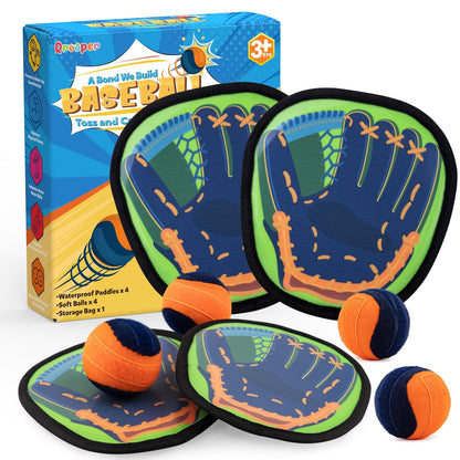 Qrooper Toss and Catch Ball Game Kids Toys for 3 4 5 6 7 8 Year Old Boys Girl Birthday Gift, Outdoor Games Yard Play Beach Pool Toys for Kids Age 4-8 8-12 Toddler Baseball Glove