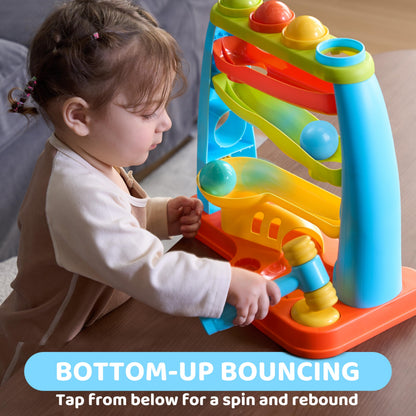 lalalark Ball Drop Toy for Toddlers, Track Stacking Learning Pound a Ball with Hammer, Early Developmental Montessori Toy, Birthday Gift for Boys & Girls Age 18M+ 2 3 Year Old Baby Kids
