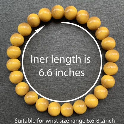 Cryhand Female 8mm Beaded Bracelets For Women Simulated Golden Tigers eye Bracelet for Men Handmade Lucky Money Stretchy Crystal Bracelets Best Gifts