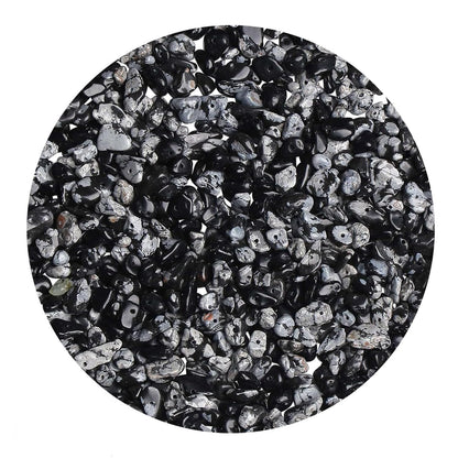 Natural Chip Stone Beads 450pcs Snowflake Chips 5-8mm Genuine Real Irregular Healing Crystal Rocks Hole Drilled DIY Loose Gemstone Beads for Jewelry Making Bracelet Earrings Necklace Crafting