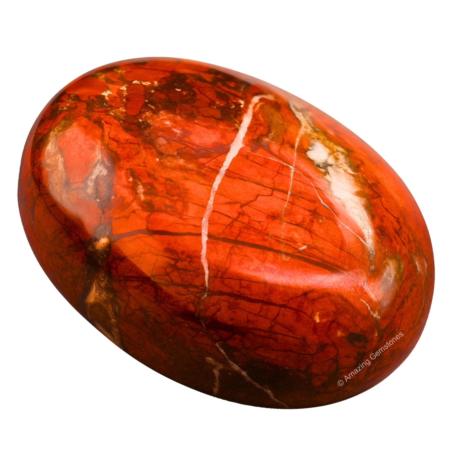 Brecciated Jasper Crystals and Healing Stones - Large Palm Stone Crystals Piedra - Crystal for Good Luck, Positive Energy, Meditation - Unique Stocking Stuffers and Birthday Gifts for Women, Men