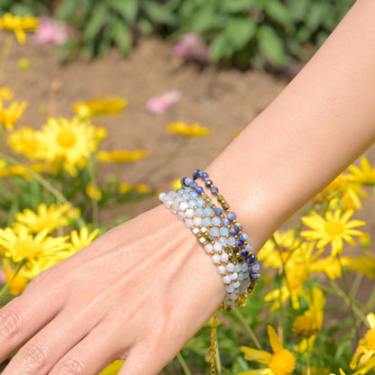 Farfume Sodalite - Thinking - Crystal Beaded Bracelets, Chakra 4mm Natural Stone Beads Bracelets, Gemstone Spiritual Jewelry Gifts for Mother's Day