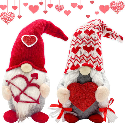 Valentines Day Decor - Valentines Day Decorations - Valentine Couple Gnomes Decorations for Home, Office - Valentine's Gifts for Her, Wife, Women, Girlfriend - Romantic Anniversary Vday Wedding Gift