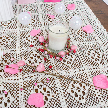 J'FLORU Valentine's Day Gifts Valentines Day Decorations 24 Pack Pink Heart Shaped Berry Picks with Red Berries for Valentines Day Wedding Candlelight Dinner Anniversary
