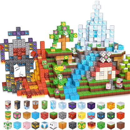 LAYVIC 200PCS Magnetic Building Blocks, Magnet Toys Magnetic Cubes, Magnetic Blocks for Kids Ages 4-8, Stacking Magnet Blocks STEM Building Toys for Toddlers Boys Girls Ages 3 4 5 6 7 8-12 Gifts