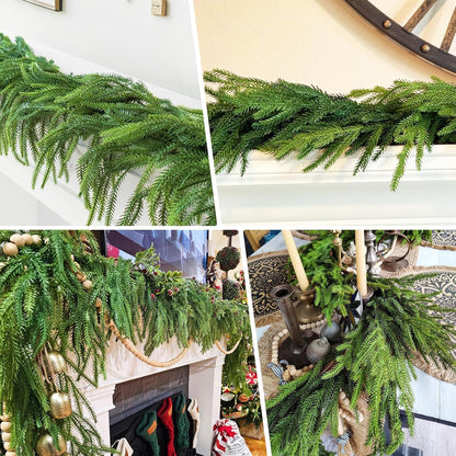 6ft Artificial Christmas Cedar Garland,1 Pack Christmas Garland