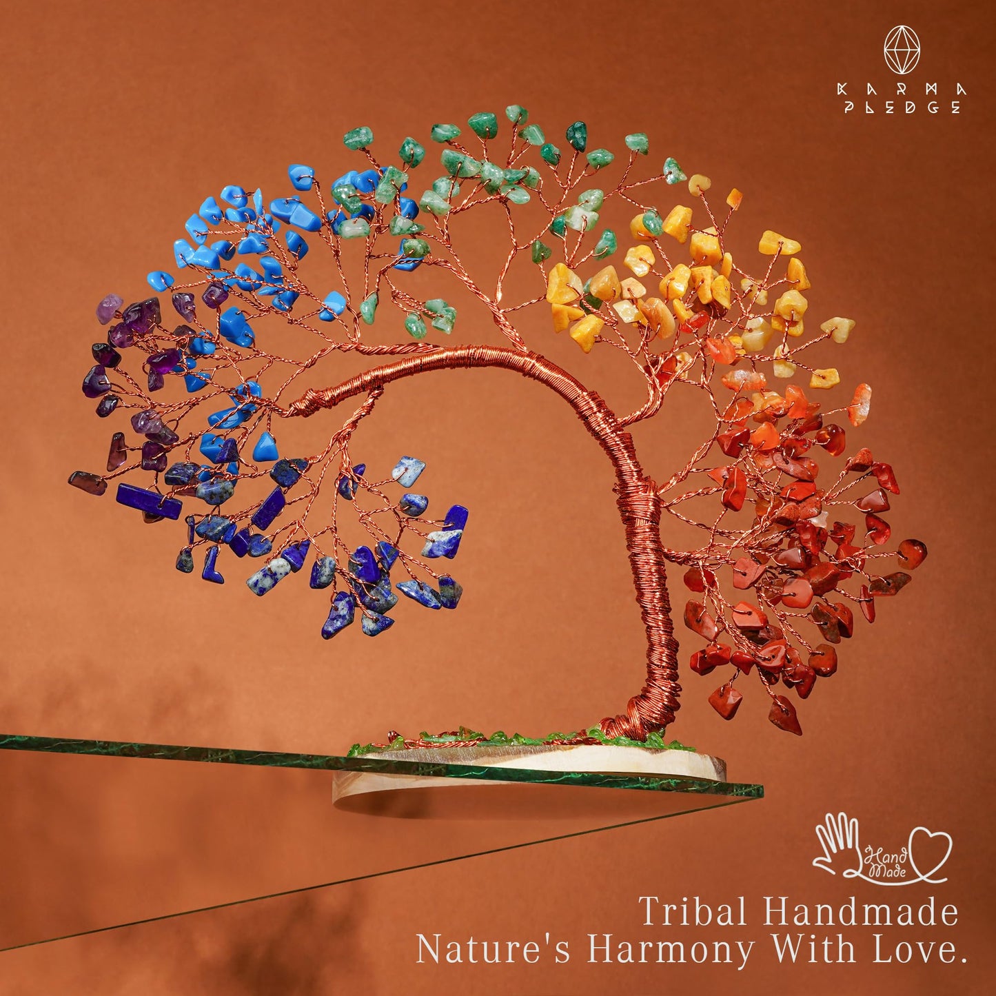 7 Chakra Tree of Life for Home, Office, Room, Wall Decor to Bring Money & Good Luck, Handmade Healing Crystal Tree Gifts for Women, Men, Mom & Dad, Unique Gifts for Birthday & Anniversary