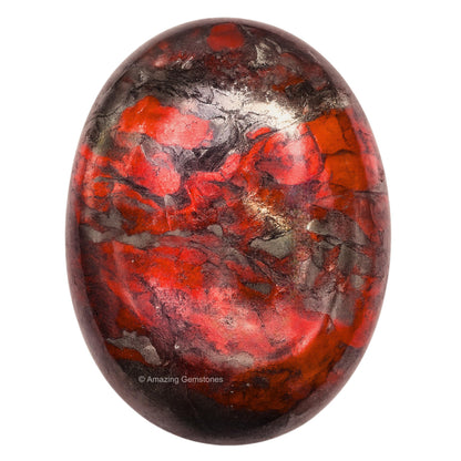 Amazing Gemstone Red Jasper Hematite Crystals and Healing Stones - Large Palm Stone Crystals Piedra - Crystal for Good Luck, Positive Energy, Meditation - Unique Stocking Stuffers Birthday Gifts
