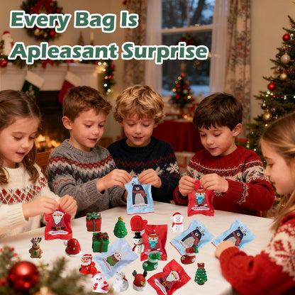 CIYOJA 12-Pack Christmas Resin Mystery Bags – Mini Xmas Figurines Blind Bag Bulk for Holiday Crafts, DIY Decorations, Stocking Stuffers, Party Favors, Ornaments & Collectible Gifts