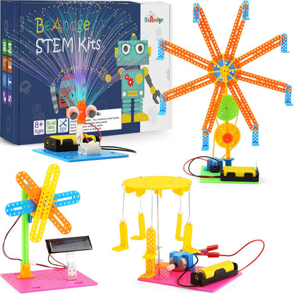 BeAndge STEM Kits, Kids Arts and Crafts for Girls 8-12 8-10, stem Toys for Ages 8-13, Engineering Science Kits for Kids, STEAM Gifts for 6 7 8 9 10 12 Year Old Girls, Electronic Building Boys 6-8