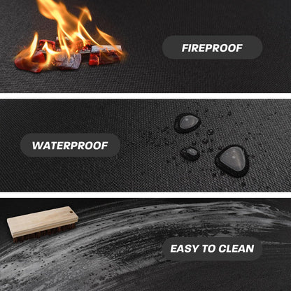 rumlick 36" Fire Pit Mat for Solo Stove Bonfire, Round Fireproof Under Grill Mats for Outdoor Grill, Portable Camping Stove Mat for Solo Stove Accessories