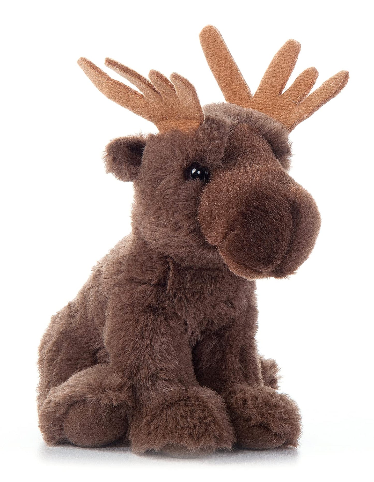 The Petting Zoo Moose Stuffed Animal Plushie, Gifts for Kids, Wild Onez Wildlife Animals, Moose Plush Toy 9 inches