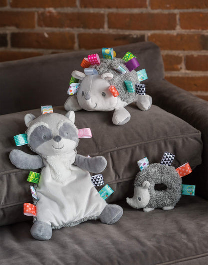 Mary Meyer 8-Inch Heather Hedgehog Soft Toy and Heather Hedgehog Baby Rattle Taggies Bundle