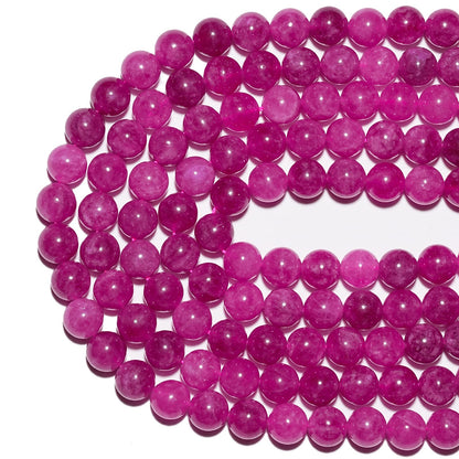 10mm Natural Pink Tourmaline Gemstone Beads Polished Round Smooth Stone Beads for Bracelets Jewelry Making 15inch Loose Beads