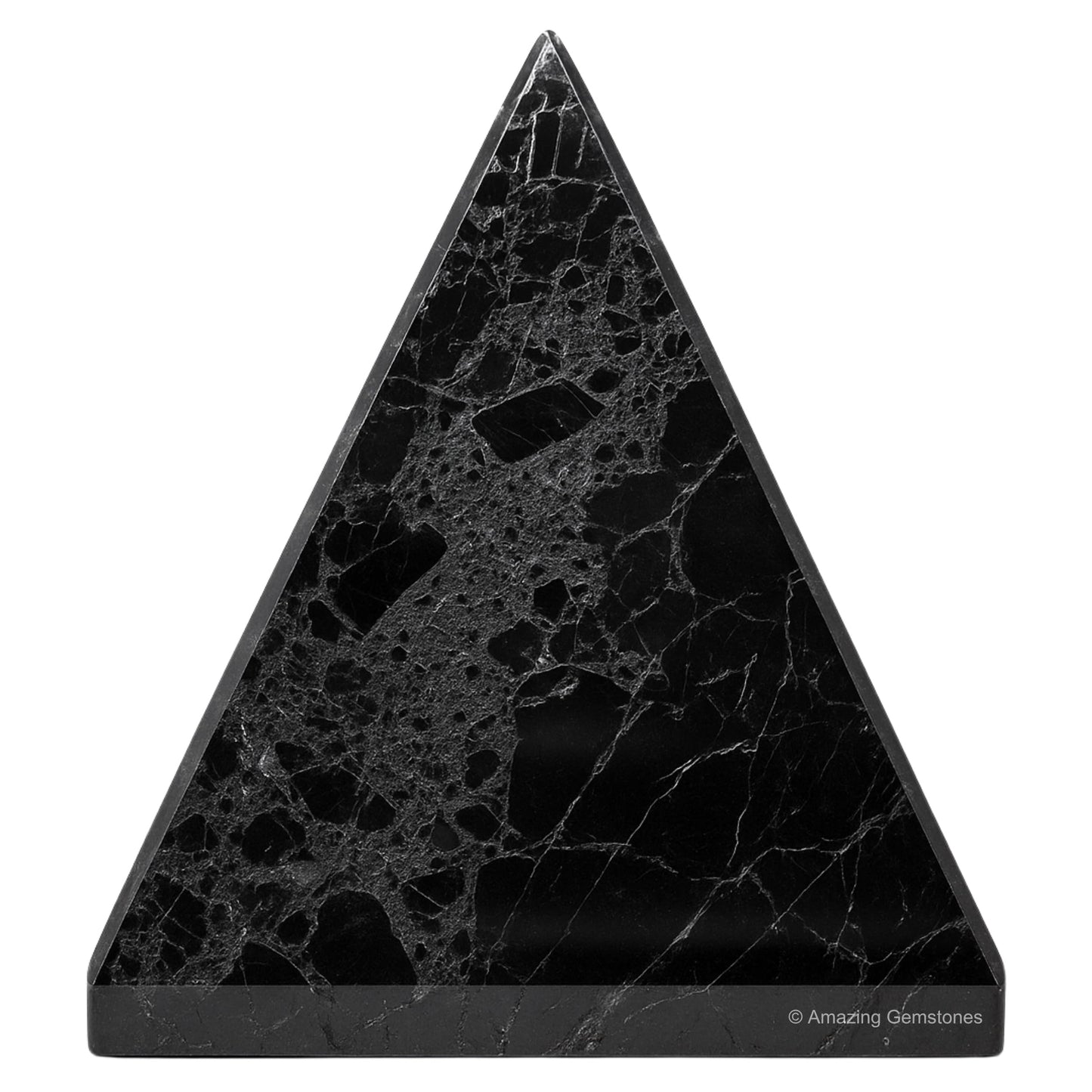 Amazing Gemstone Natural Black Tourmaline Pyramid Crystal Healing Stones - 1.5" Great Pyramid Figurine of Natural Stone Pyramid for Meditation, Reiki, Chakra Balancing and Crystal Pyramids Grid