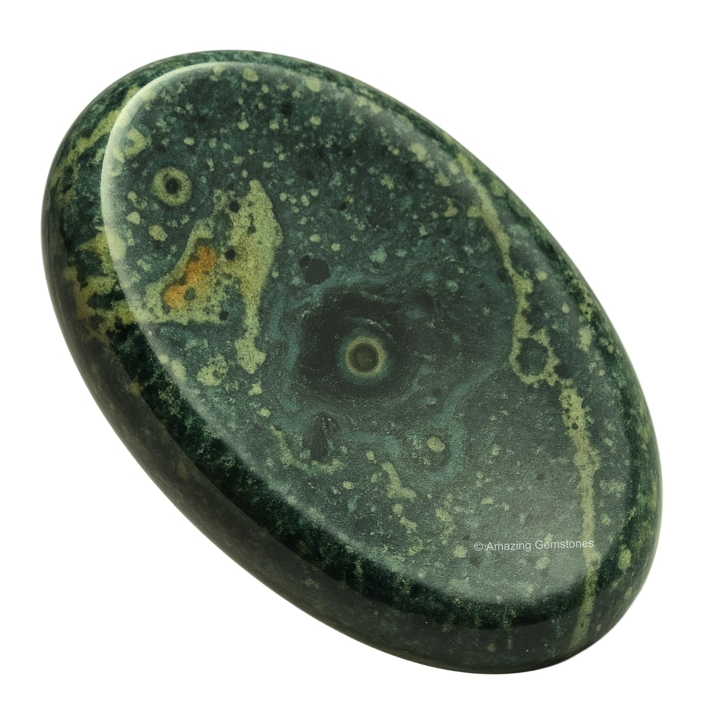 Amazing Gemstone Kambaba Jasper Worry Stone, Healing Crystals - Piedra Crystal Fidget for Gift, Meditation, Calming, Relaxation, Stress Relief
