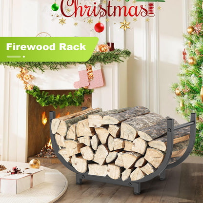 KRZKRZ Firewood Rack Outdoor 30in，Indoor Firewood Storage and Firewood Rustproof Holder，Stable Log Holder and Fireplace Decor Organizer