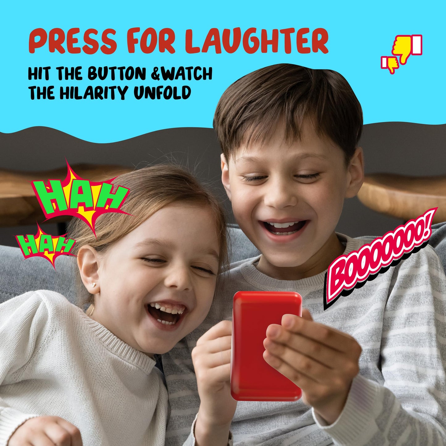 KNUCKLHEAD Sound Effects Machine - Gifts for Boys - 16 Hilarious Sounds - Boys Prank Gifts for Kids - 6 7 8 9 10 Year Old Boy Gift - Fun Boys Toys Age 8-13 - Cool Gadgets for Teens Gift