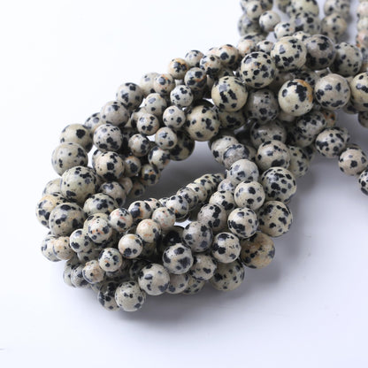 10MM Spotted Round Loose Beads Natural Gem Beads Crystal Energy Stone Beads for Jewelry Making DIY Bracelet Necklaces