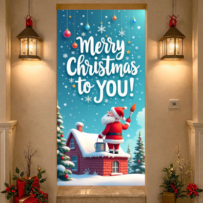 Christmas Holiday Festive Holiday Sign Christmas Wall Art Gold Bells Seasonal Banner For Seasonal Event Party Decoration