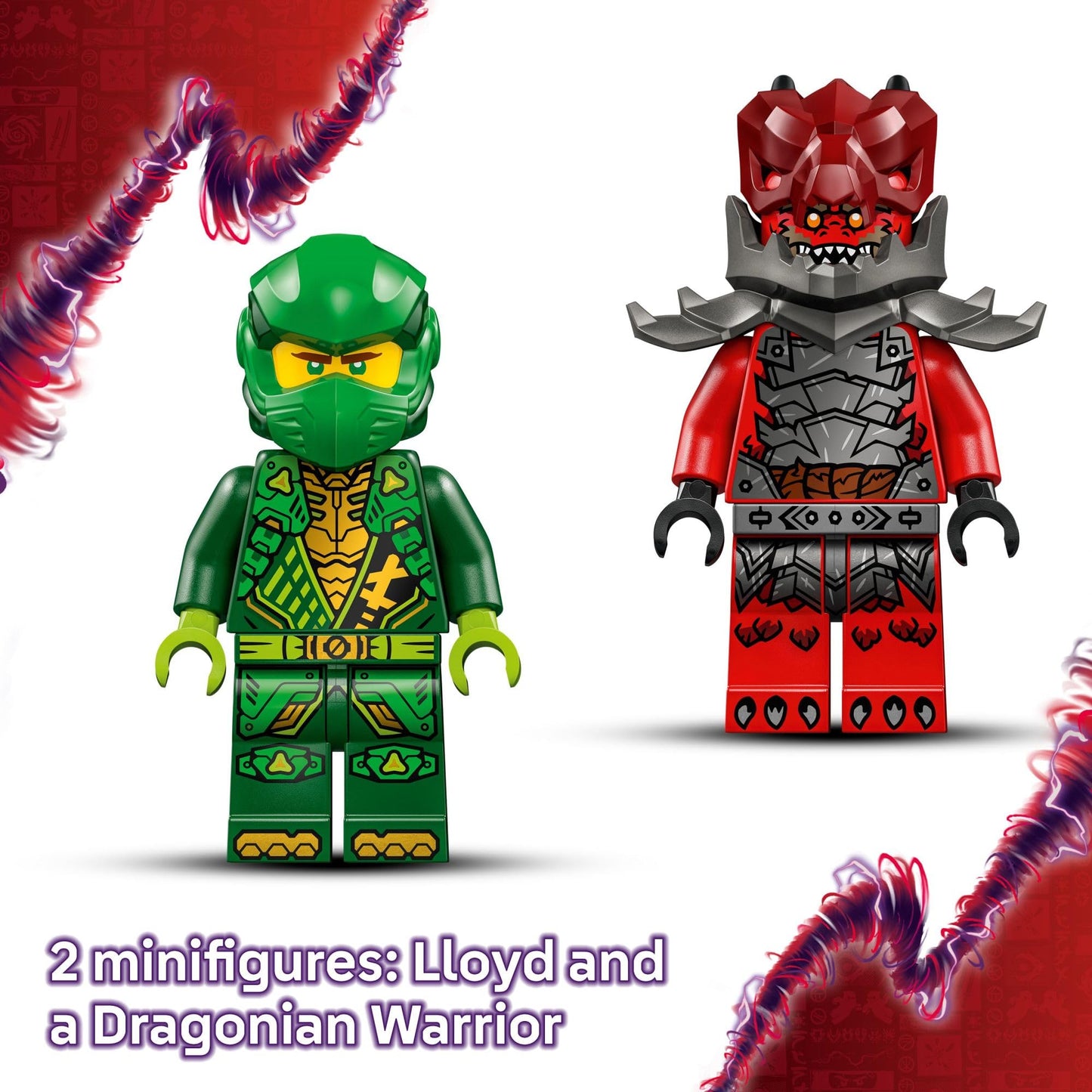 LEGO NINJAGO Lloyd's Pull-Back Race Car Toy - Building Toy for Pretend Play for Boys and Girls, Ages 7+ - Toy Car for Kids with 2 Minifigures - Gift Idea for Birthdays - 71828